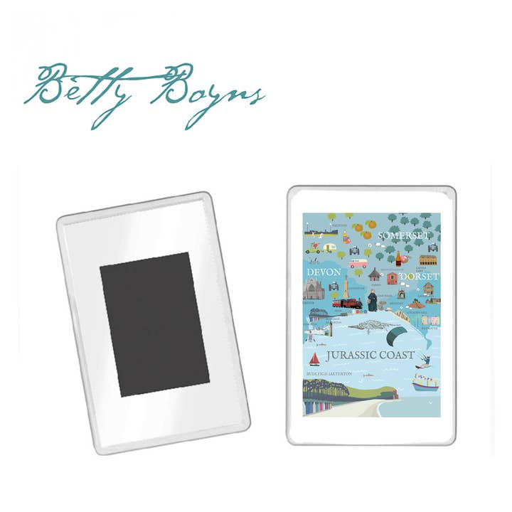 Kylskåpsmagnet Dorset Jurassic för wholesale av BETTY BOYNS MAPS