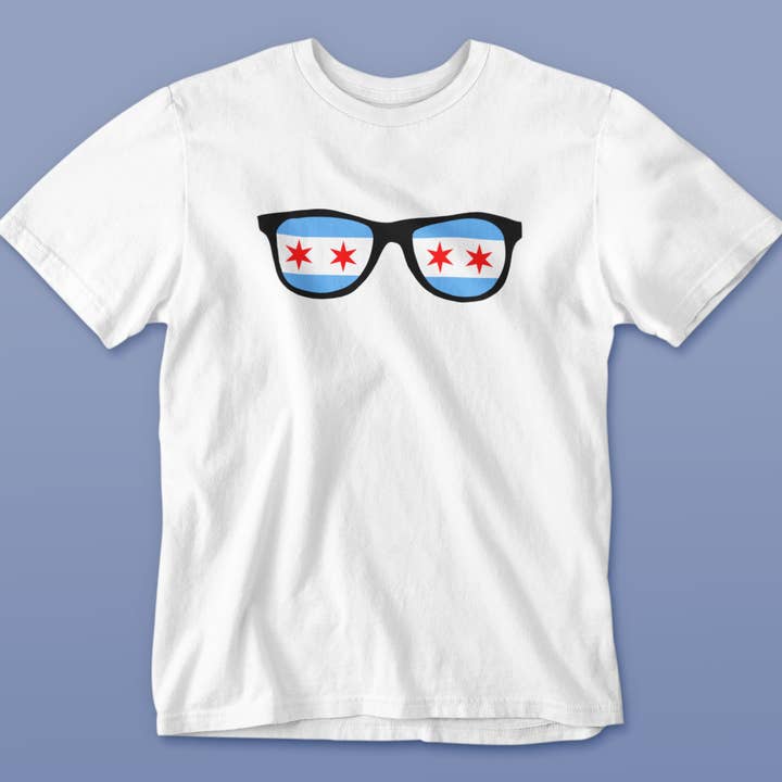 Chicago Flag Sunglasses for wholesale by 34Designed