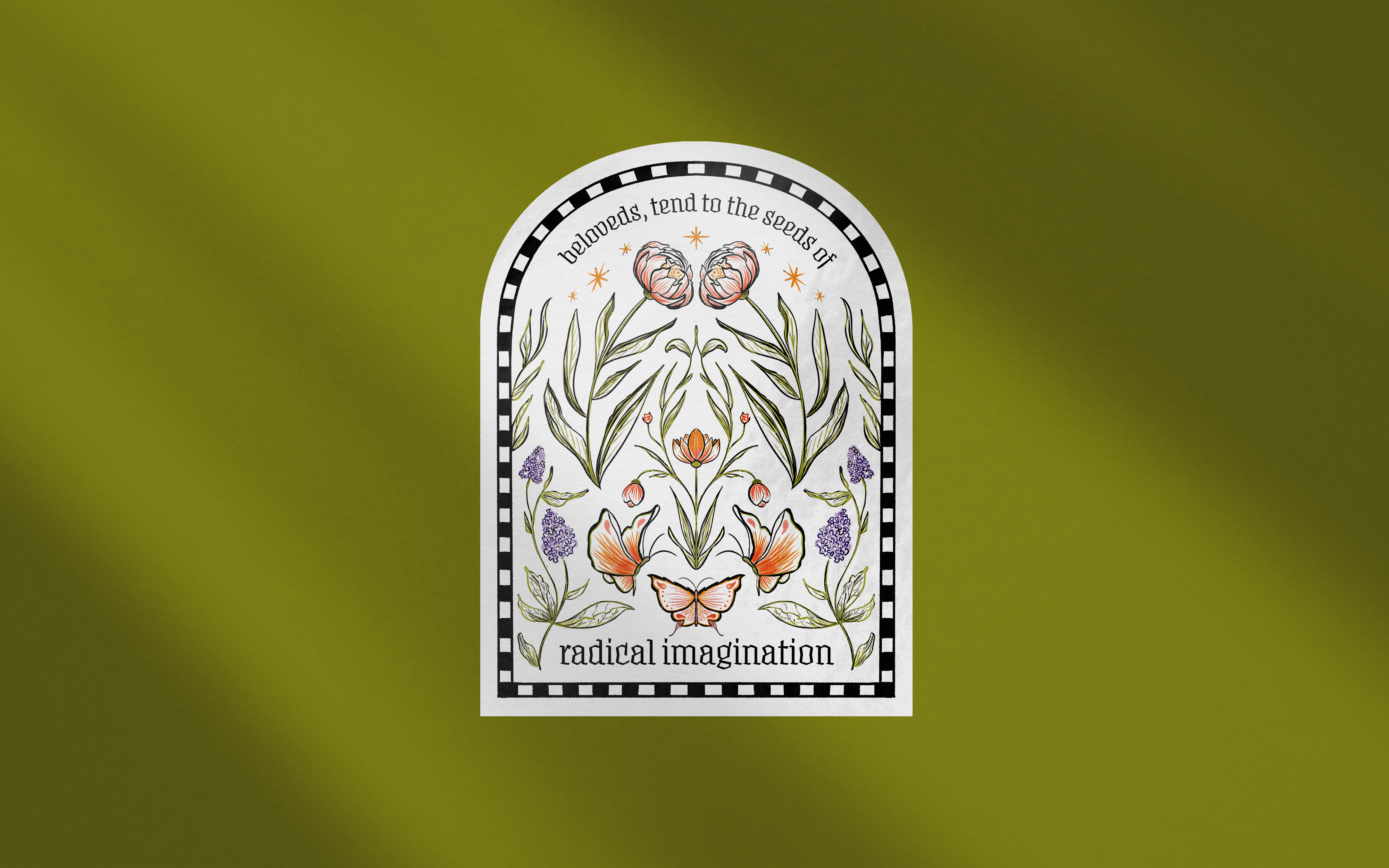 Moonymade - Wholesale Sticker - Seeds of Radical Imagination Arch Sticker2