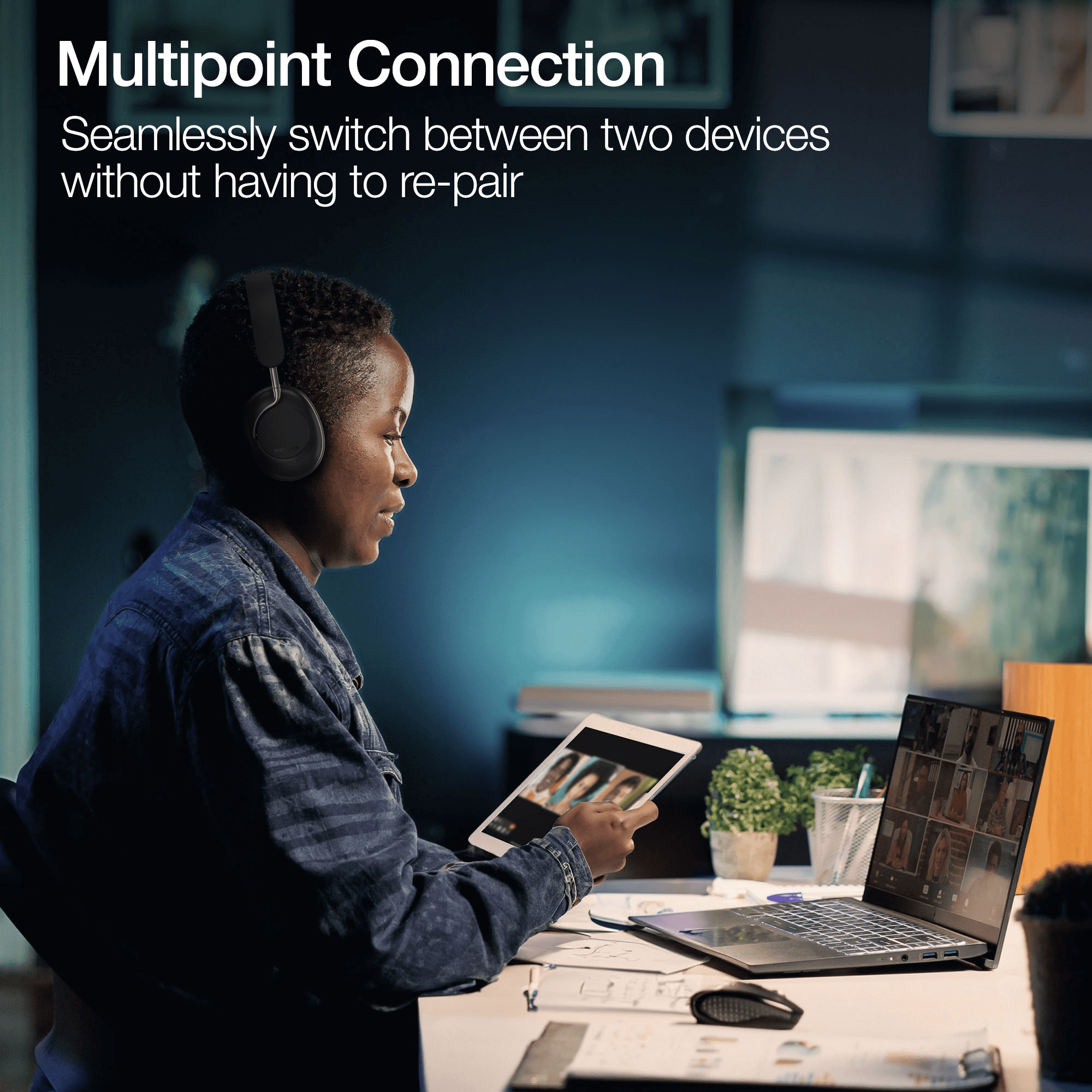 JupiterGear Home - Venta al por mayor Auriculares - Auriculares inalámbricos con cancelación activa de ruido Naztech Aura 360 ANC10