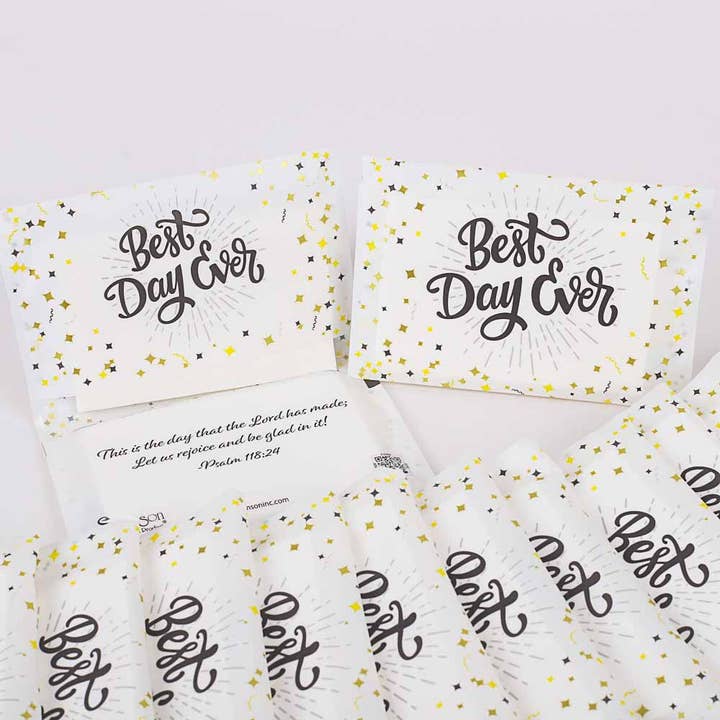 Swanson Christian Products - Wholesale Tissue Box - Tissue Packs - Best Day Ever - Pack of 301