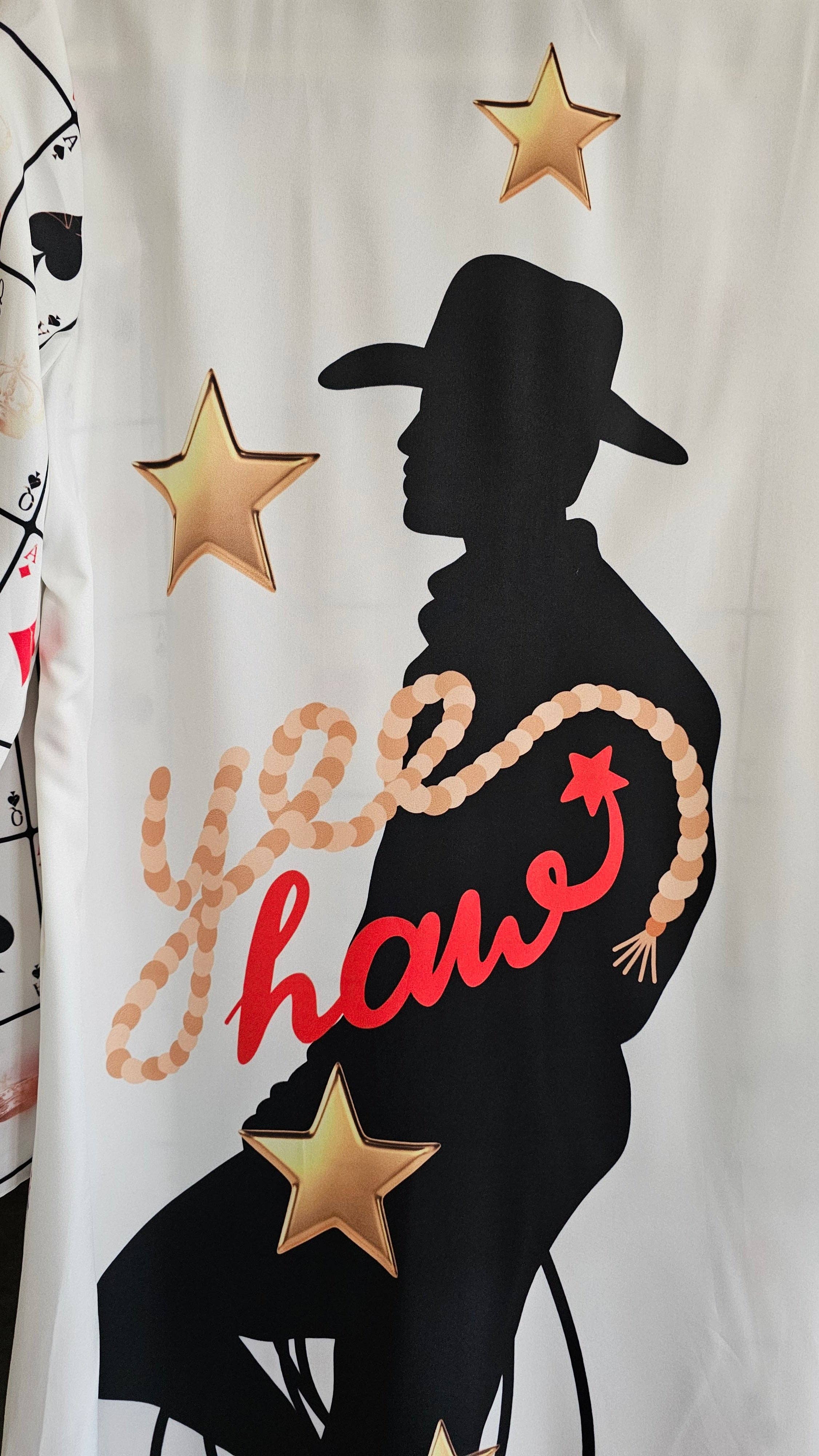 White Viva Las Vegas Rodeo Women's Western Duster Dress for wholesale on Faire14