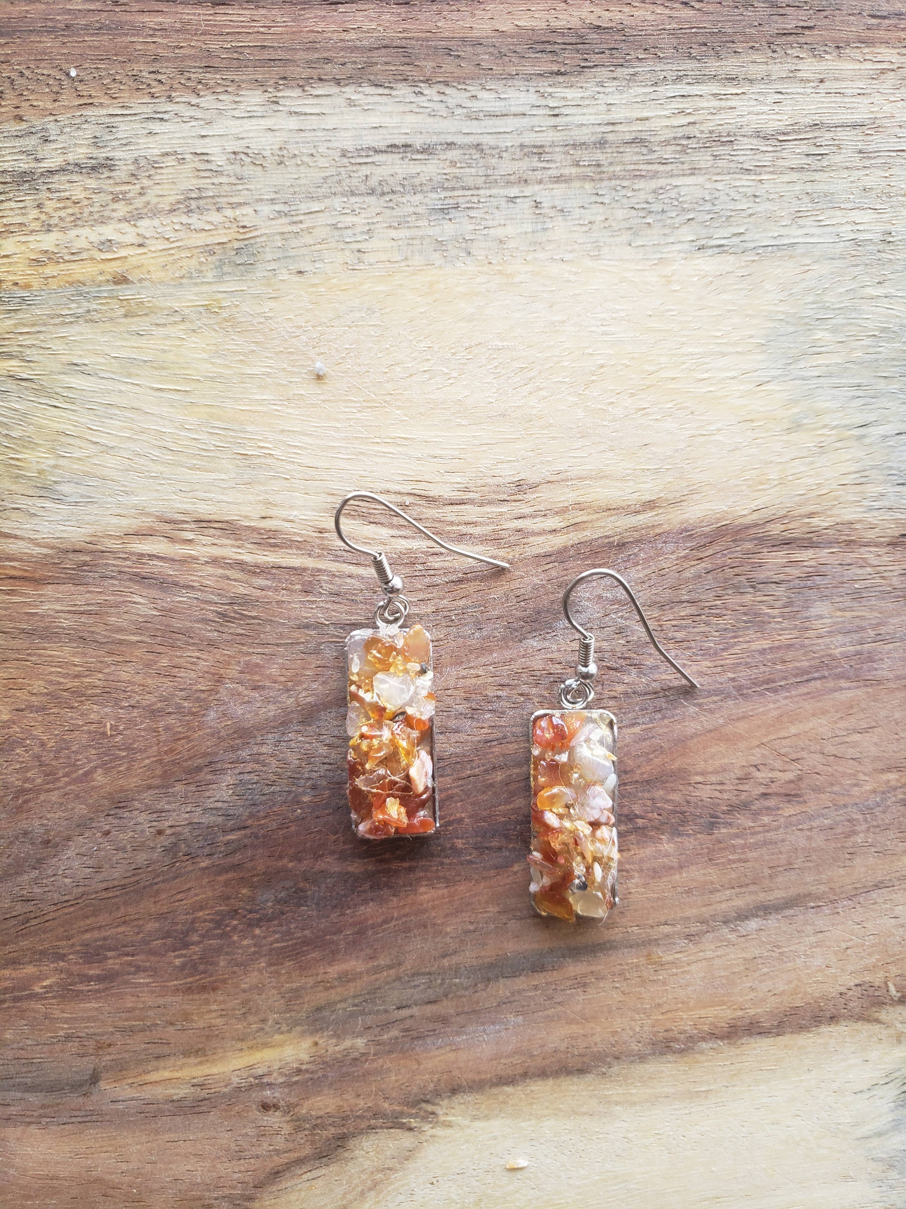 Moon studio jewelry - Wholesale Dangle Earrings - Dangle raw stone earrings18