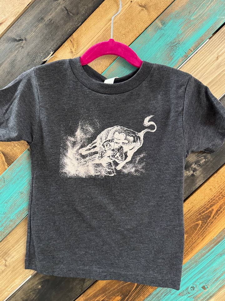 Sterling Kreek - Wholesale Screen Printed T-Shirt - Kids - MINI STEER WRESTLER TEE