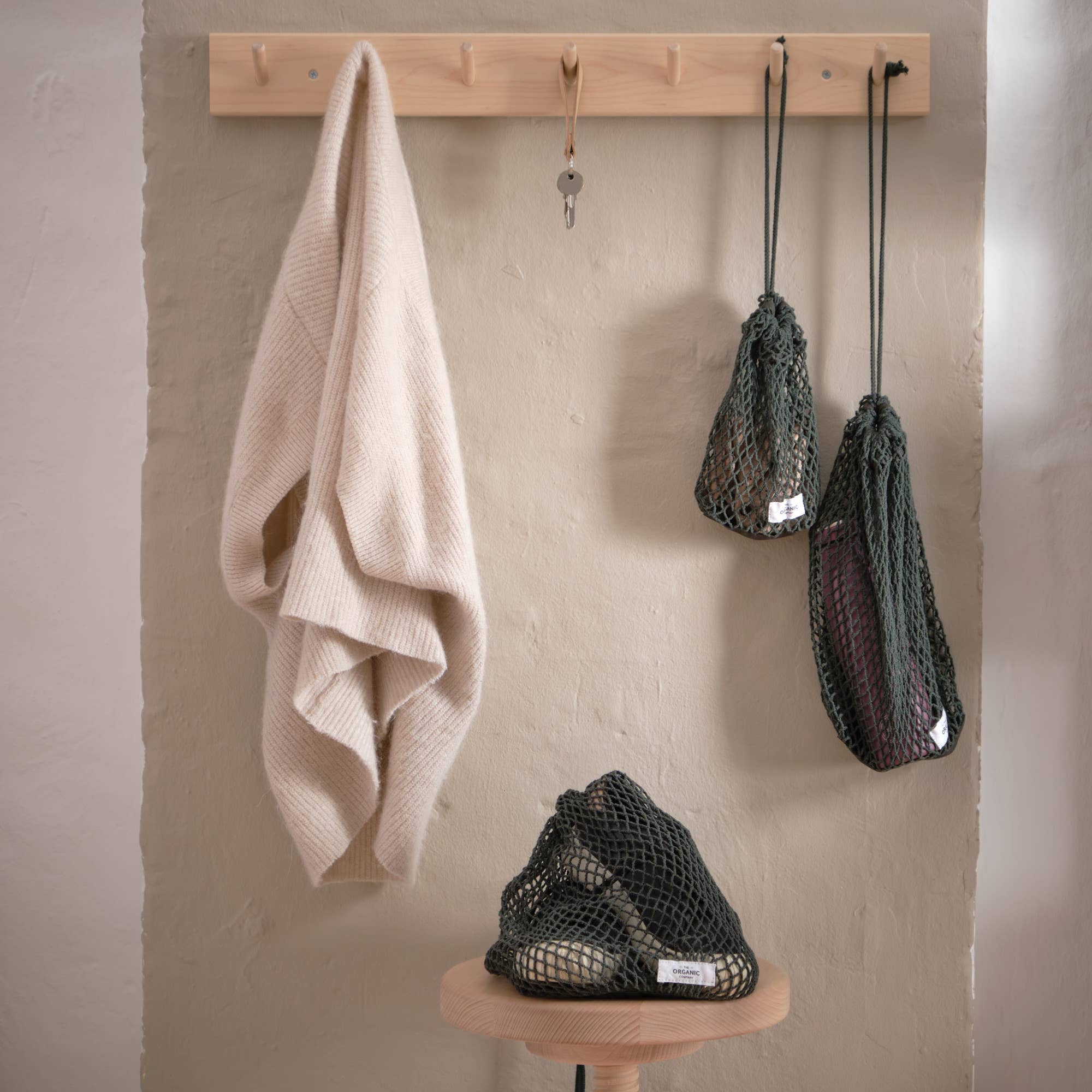 The Organic Company - Vendita all'ingrosso Borsa per shopping/spesa - Borsa a rete media - Verde scuro4