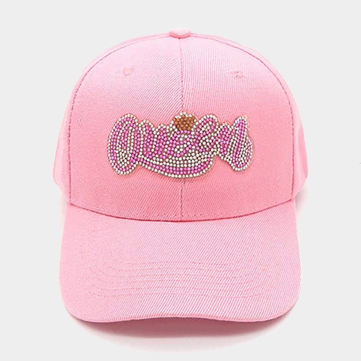 Wona Trading, Inc. - Wholesale Baseball Cap - Women's - Bling Queen Message Pointed Baseball Cap