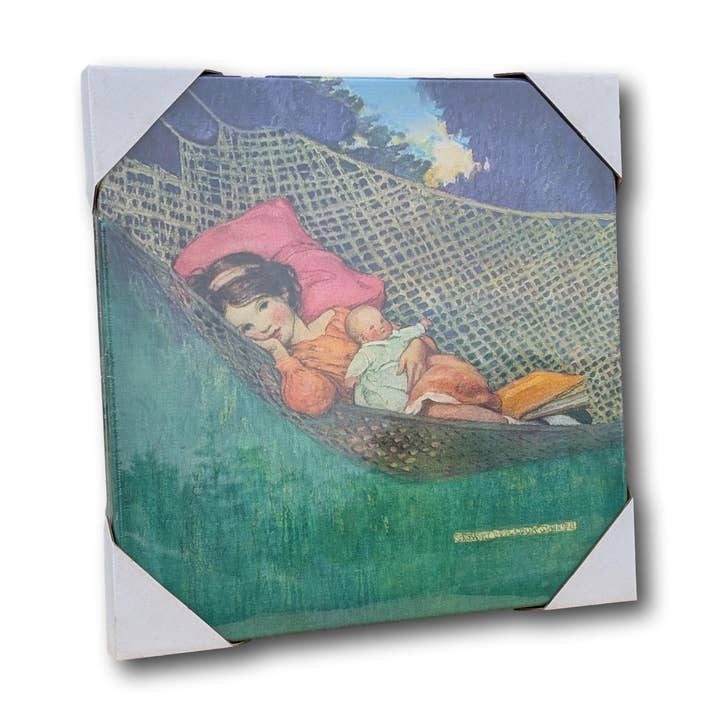 Jessie Willcox Smith "Niña en Hamaca" Lienzo Estirado para venta al por mayor de Challenge and Fun, Inc.