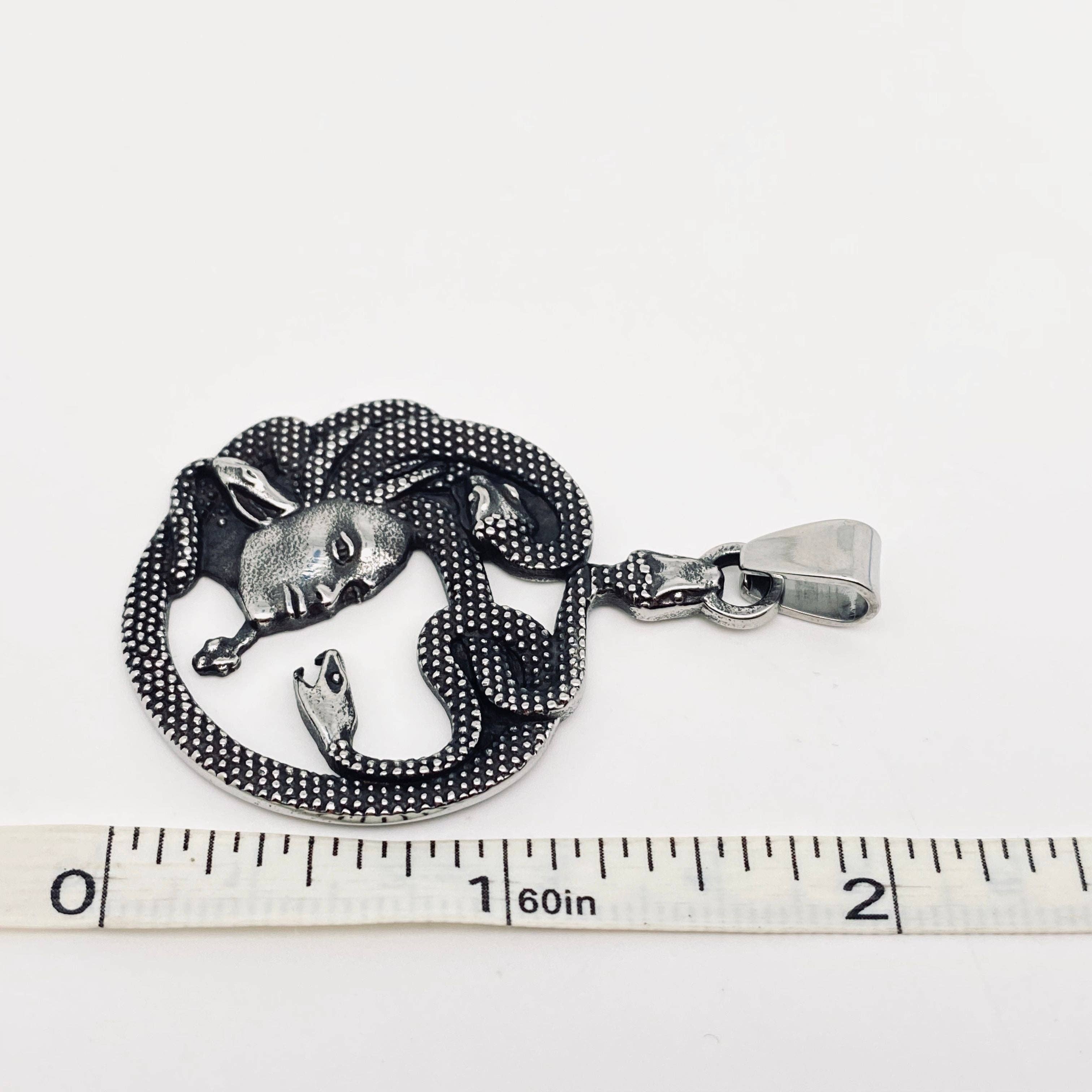 Medusa Snake Stainless Steel Pendant - MJ/MNP for wholesale on Faire3