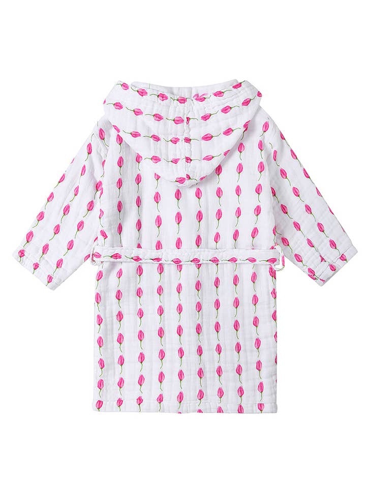 MALABAR BABY, Consciously Crafted For You. - Wholesale Robe - Kids - Kids Hooded Muslin Robe - Enchanted Garden (Lotus)8