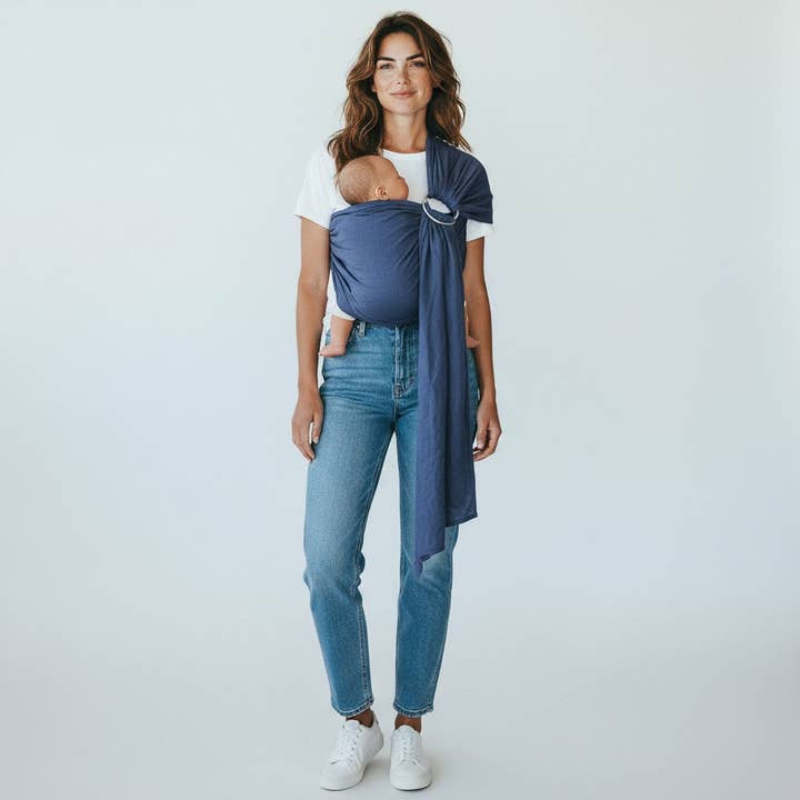 Linen RingSling INDIGO for wholesale by Storchenwiege GmbH & Co. KG