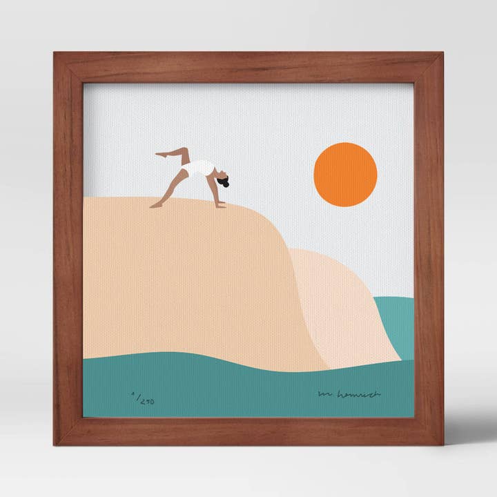 Miniimpresión artística enmarcada Yoga n.6 9x9 para venta al por mayor de Marcela Homrich