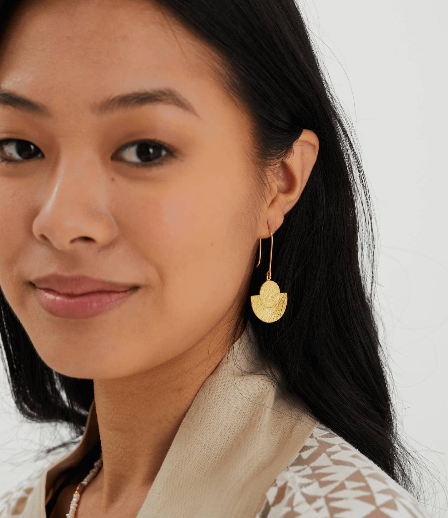 Patara Life - Wholesale Dangle earrings - Half Fan Sterling Silver Earrings