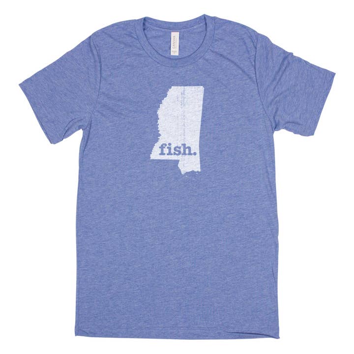 poisson. T-shirt unisexe pour hommes - Mississippi pour la vente par Home State Apparel