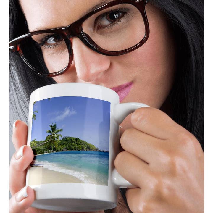 3dRose - Wholesale Coffee Mug - 3dRose, Beach at Chez Batistas Restaurant, Seychelles-AF39 AWR0298 - Alison Wright, Mug9