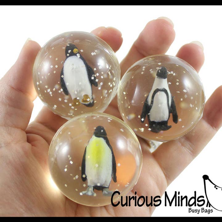 Curious Minds Toys - Wholesale Party Favor - 1 Large Penguin Bouncy Balls - Â Bouncing Ball Party Favor No