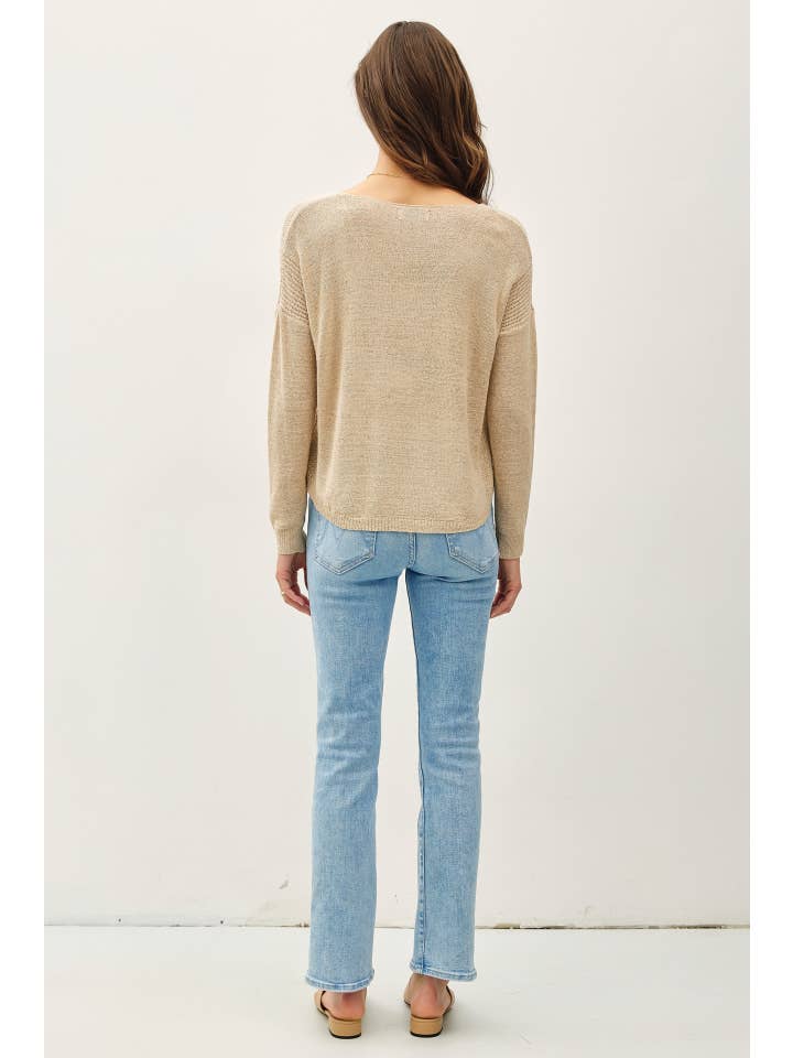 Be Cool - Vente Pull en maille – femme - PULL DÉCONTRACTÉ BREEZY À COL EN V23