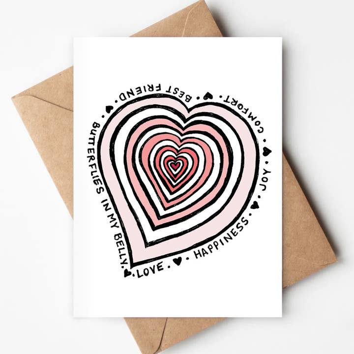 Feeling Eco Card - Love, Wedding, Anniversary, Valentines for wholesale by Jenna's Doodles