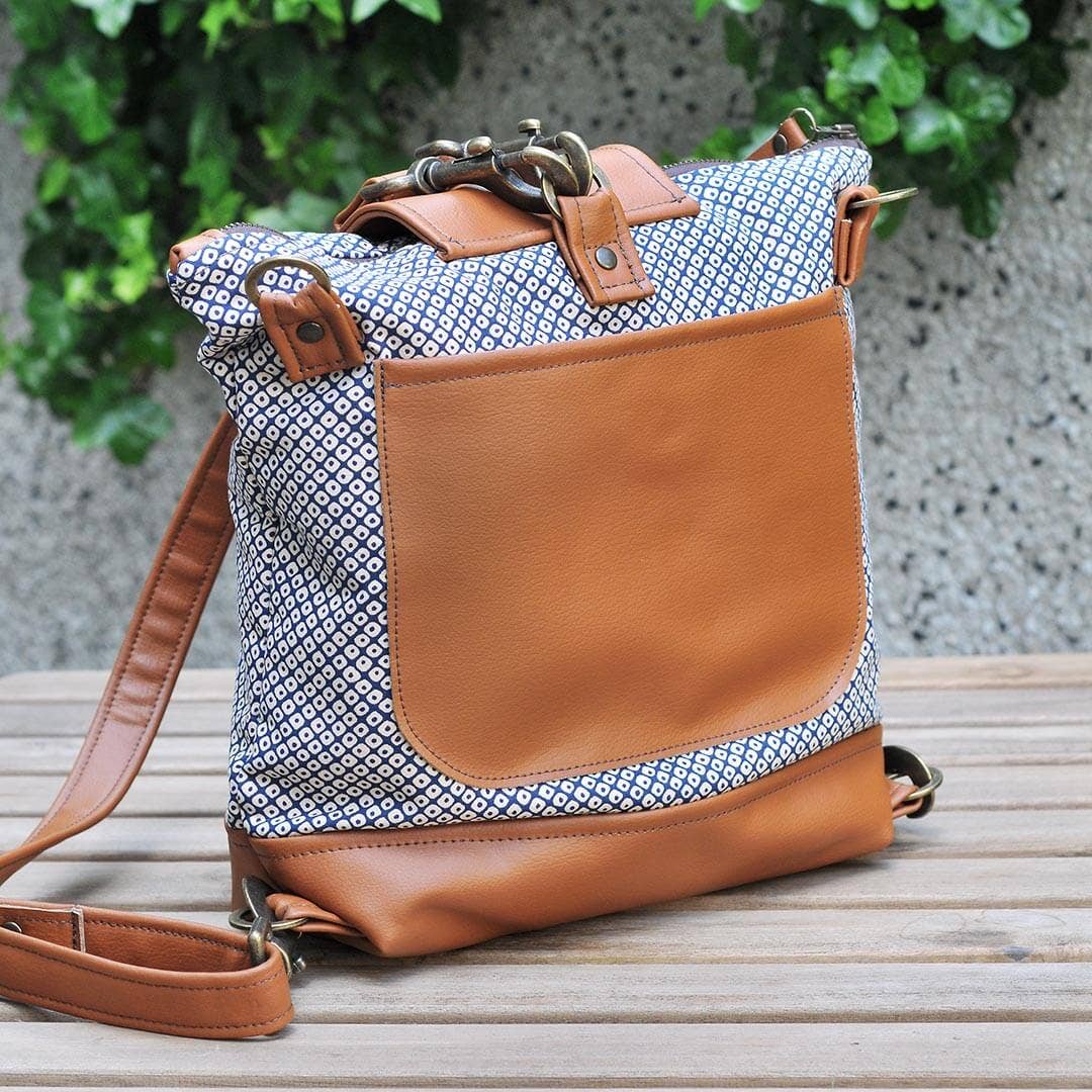 Lauren Holloway - Wholesale Backpack - Women's - Willow Convertible Backpack - Shibori10