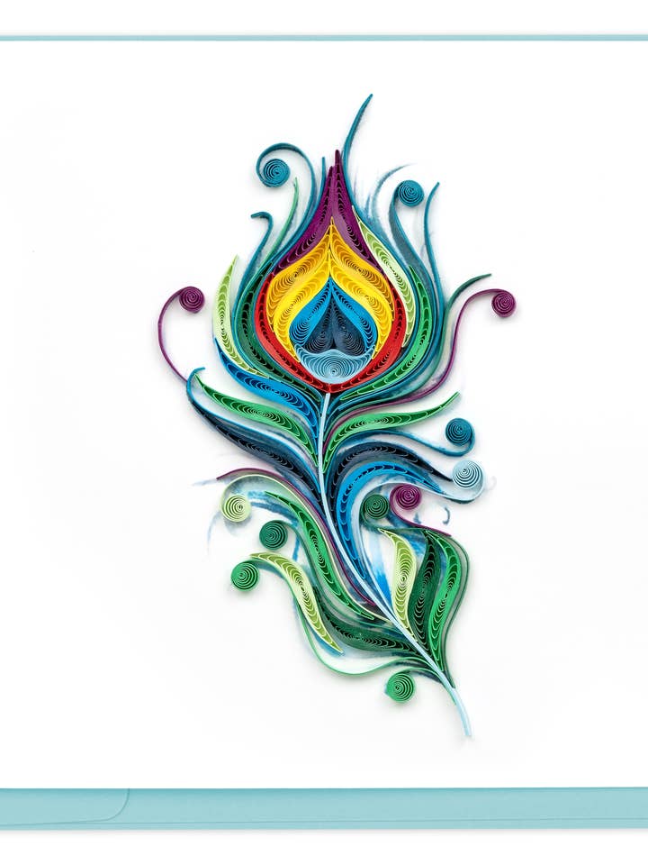 Piuma di pavone per la vendita all'ingrosso da parte di Quilling Card