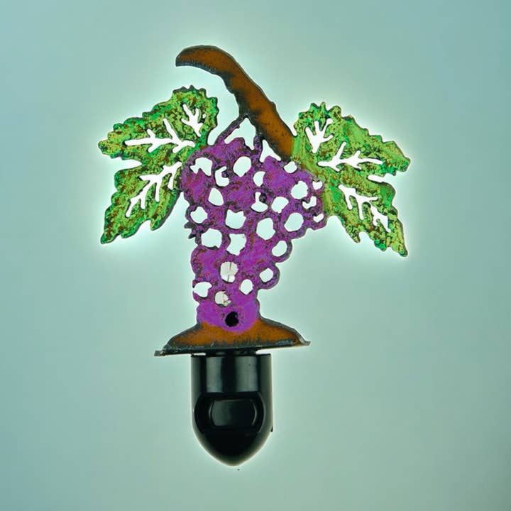 Uva Nightlight vino amante lanterna in metallo rustico per la vendita all'ingrosso da parte di Whimsies