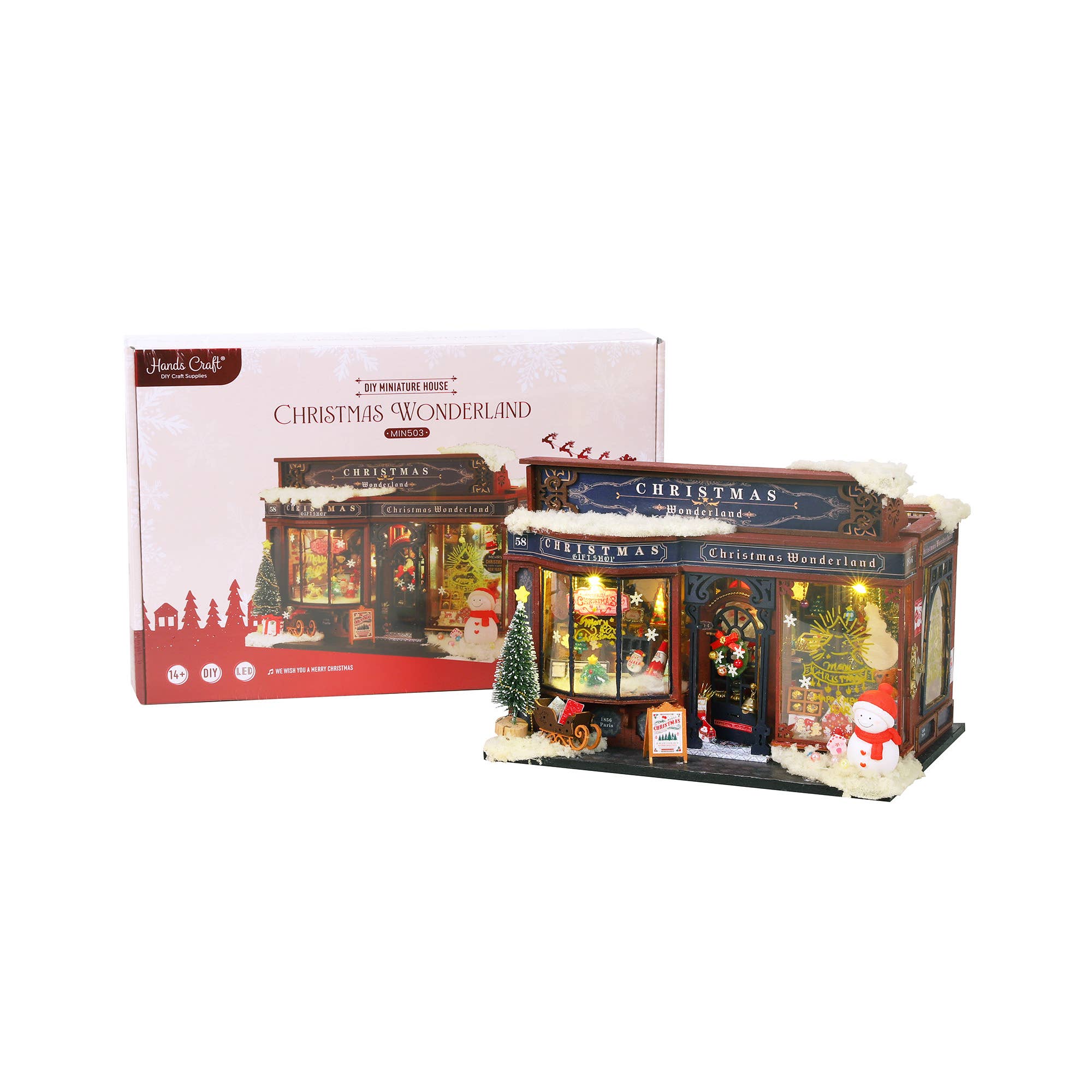Hands Craft Intl – wholesale DIY craft kit – DIY Miniature House Kit: Christmas Wonderland9