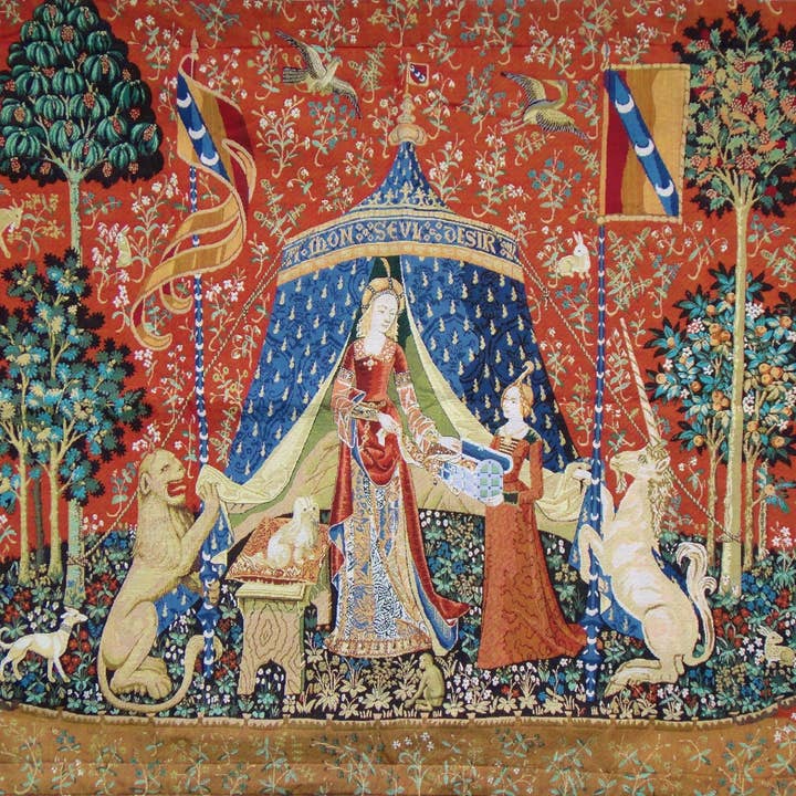 WH-LU-DE | LADY AND THE UNICORN A MON SEUL DESIR TAPESTRY WALL HANGING for wholesale by SignareArt