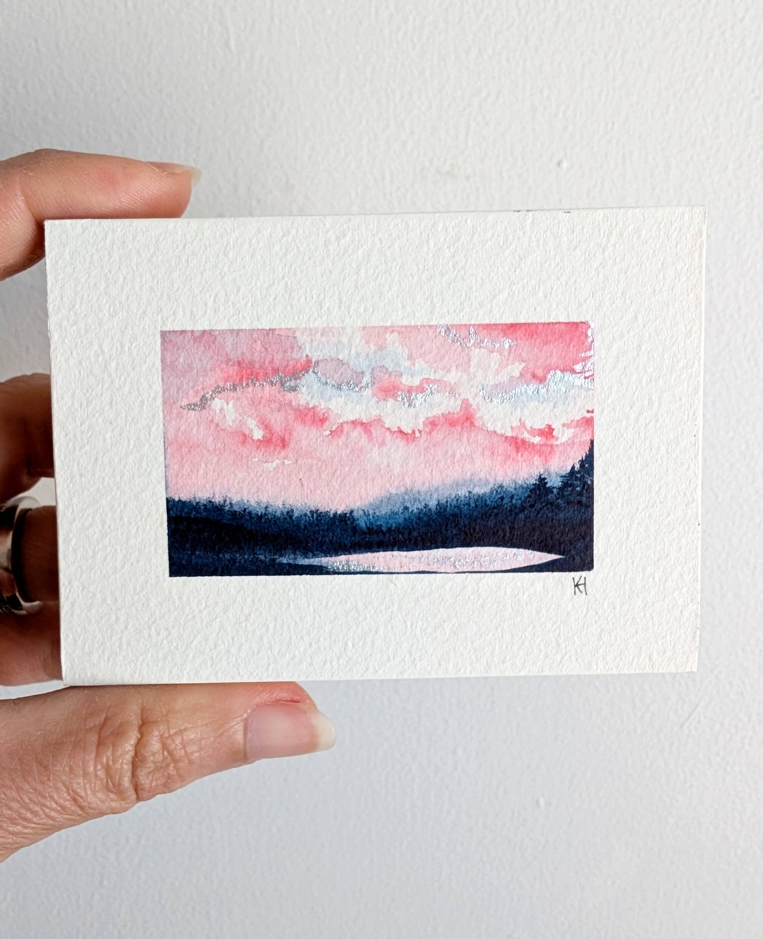 Studio Keturah - Wholesale Painting/Drawing - Original Mini Watercolour Artwork Blocks - PINK