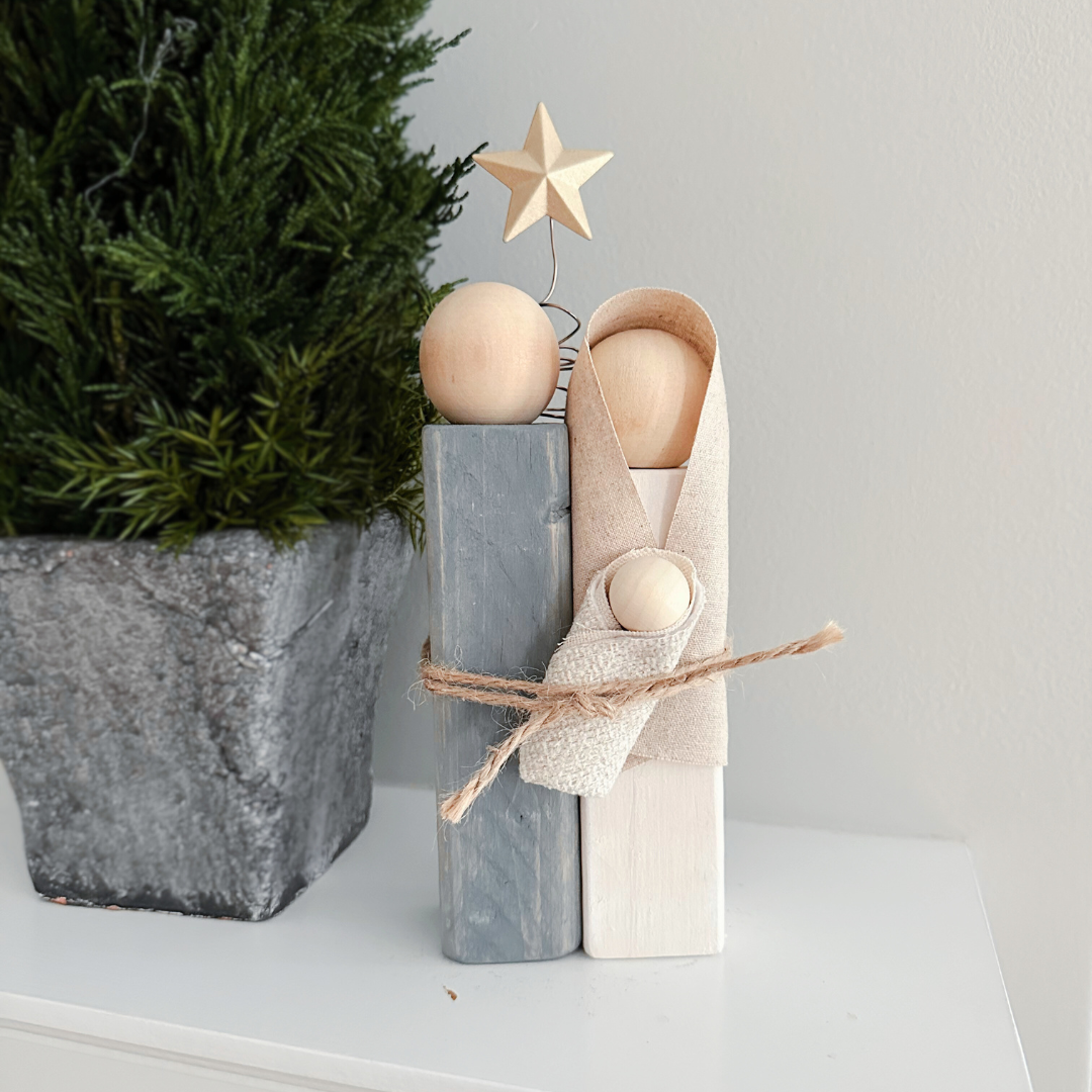 So Thoughtful Gifts - Wholesale Christmas Decoration - Simple Wooden Nativity Set | Hand-painted | Gift Wrapped2