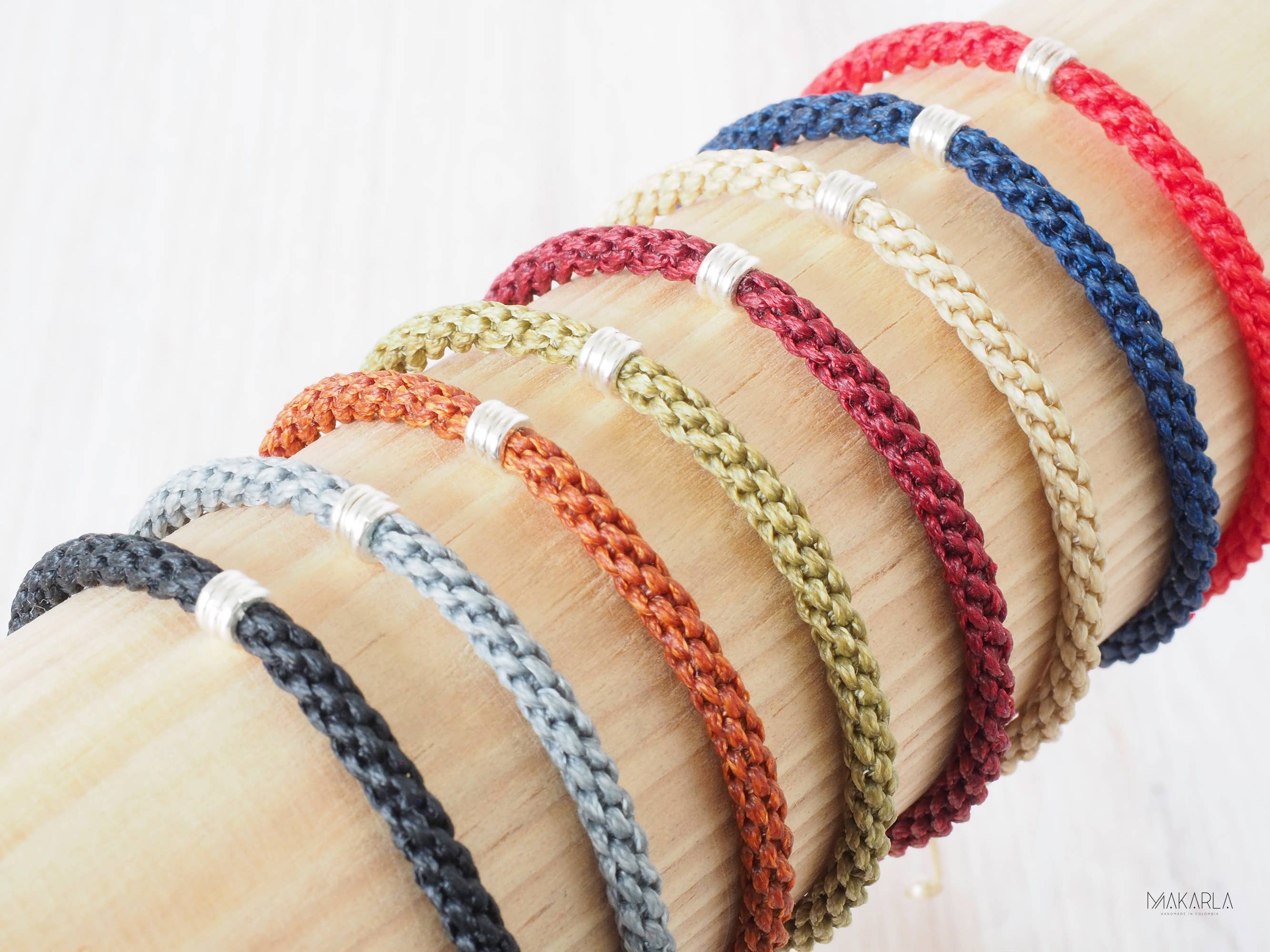 Makarla - Handmade Colombian Jewelry - Vente Bracelet tissé/tressé - Bracelet tressé homme | Bracelet corde | Bracelet en argent5