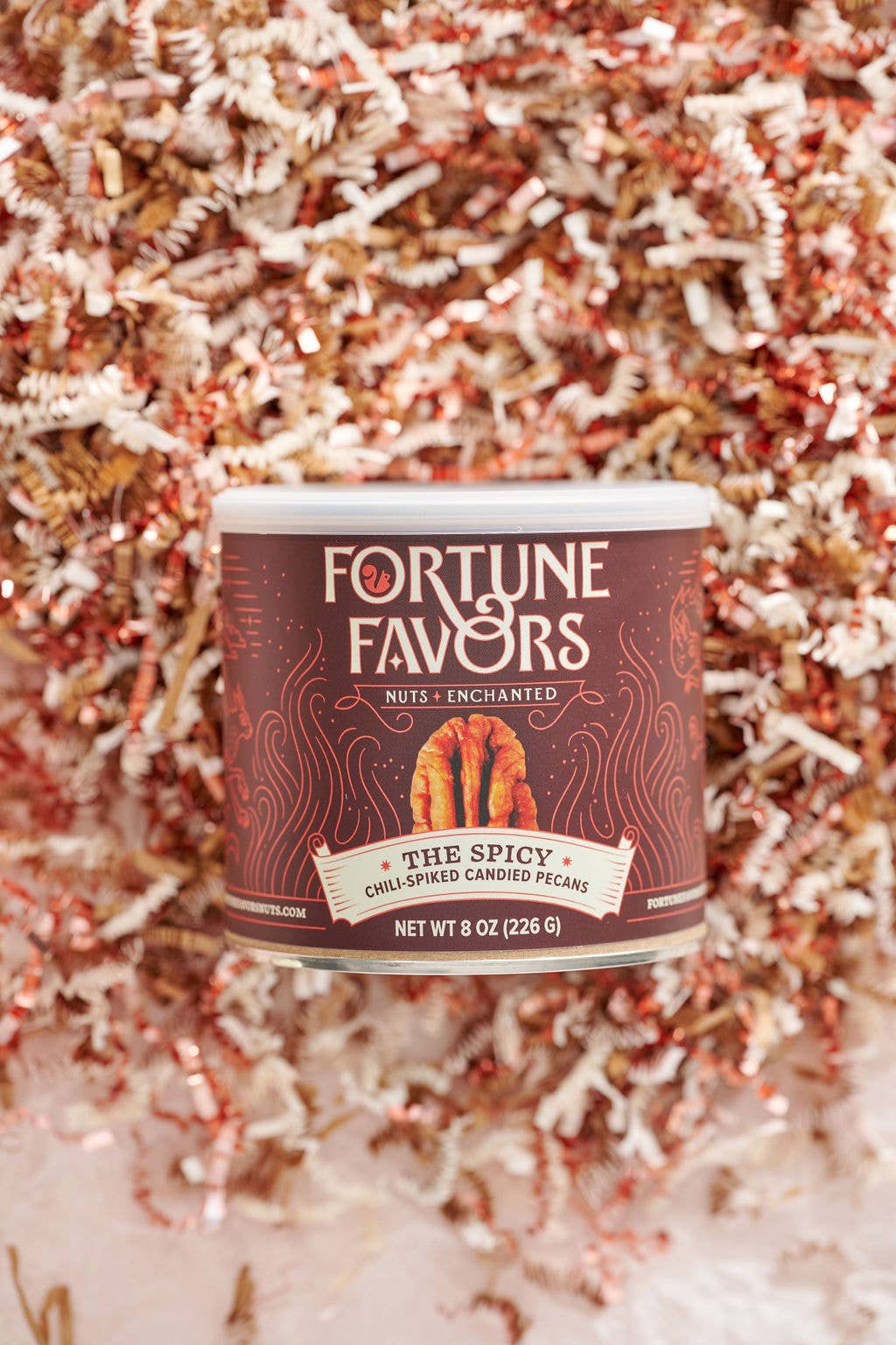 Fortune Favors - Wholesale Nuts - 8oz Fortune Favors The Spicy Candied Pecans2
