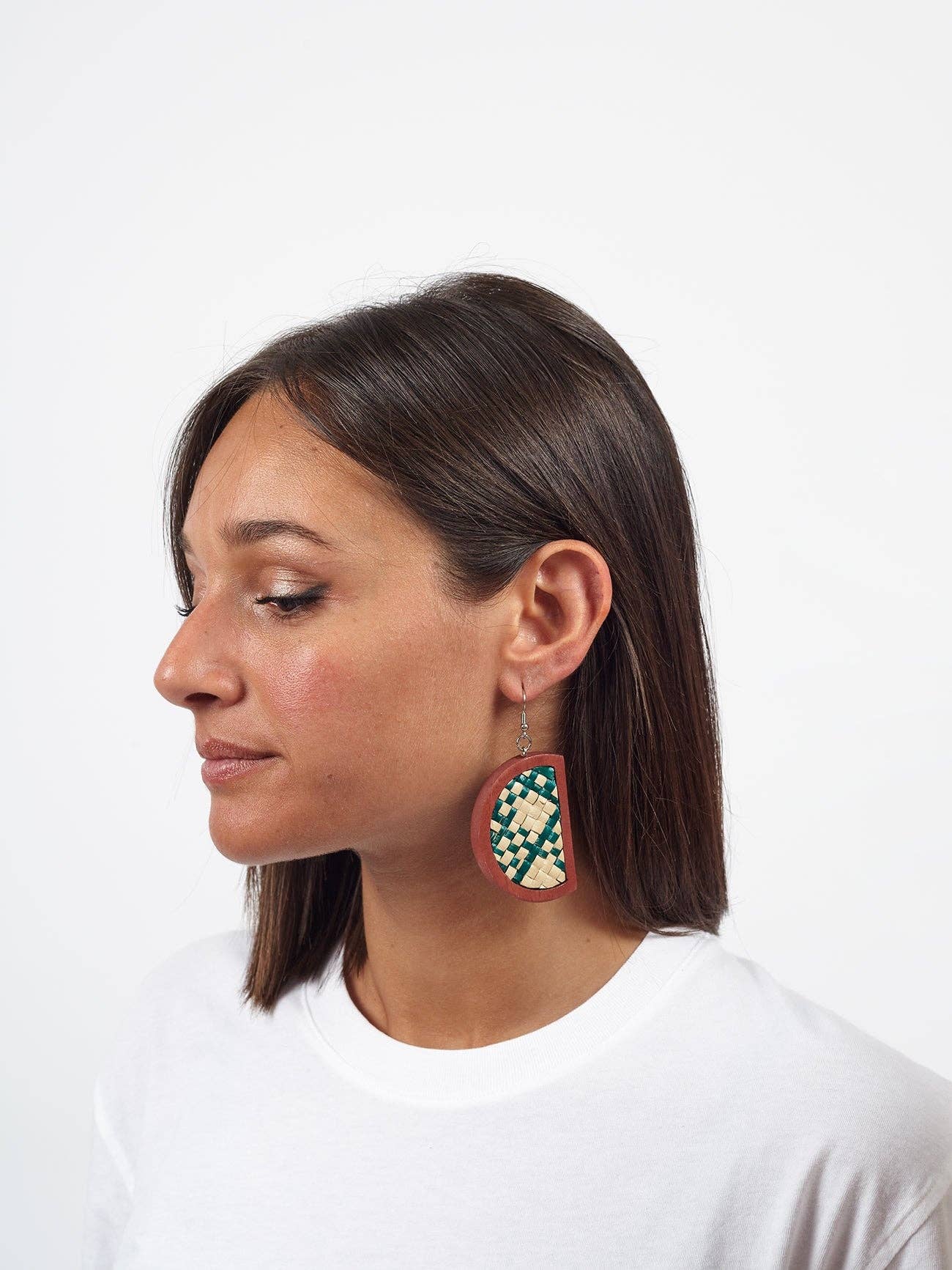 Bijondo - Wholesale Dangle Earrings - Elsa Rattan Wood Earrings1