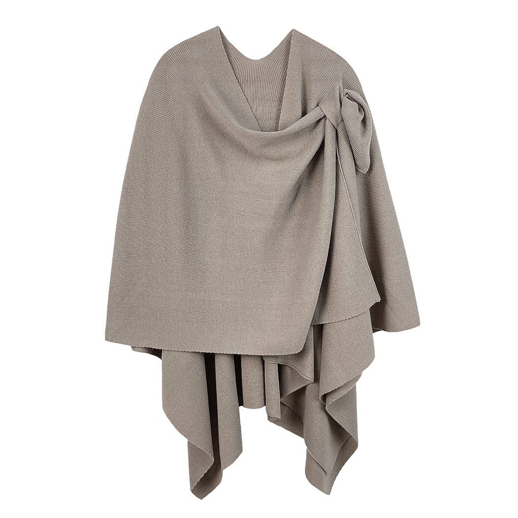 Fashion City - Wholesale Poncho - Women's - Solid Ruana with Shoulder Strap30