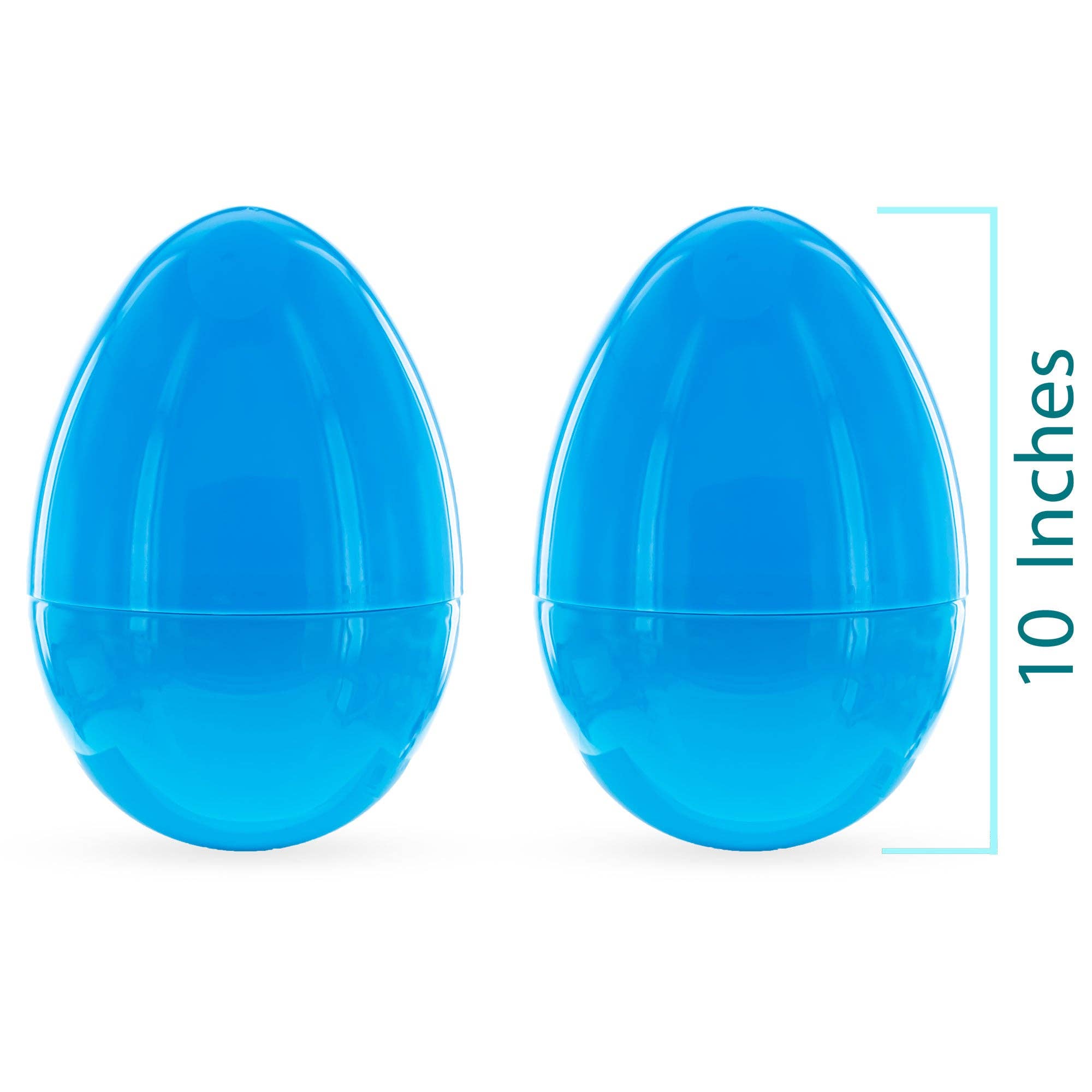 BestPysanky – wholesale Decorative tabletop object – Set of 2 Blue Giant Jumbo Large Size Fillable Plastic Easter Eggs 10 Inches2