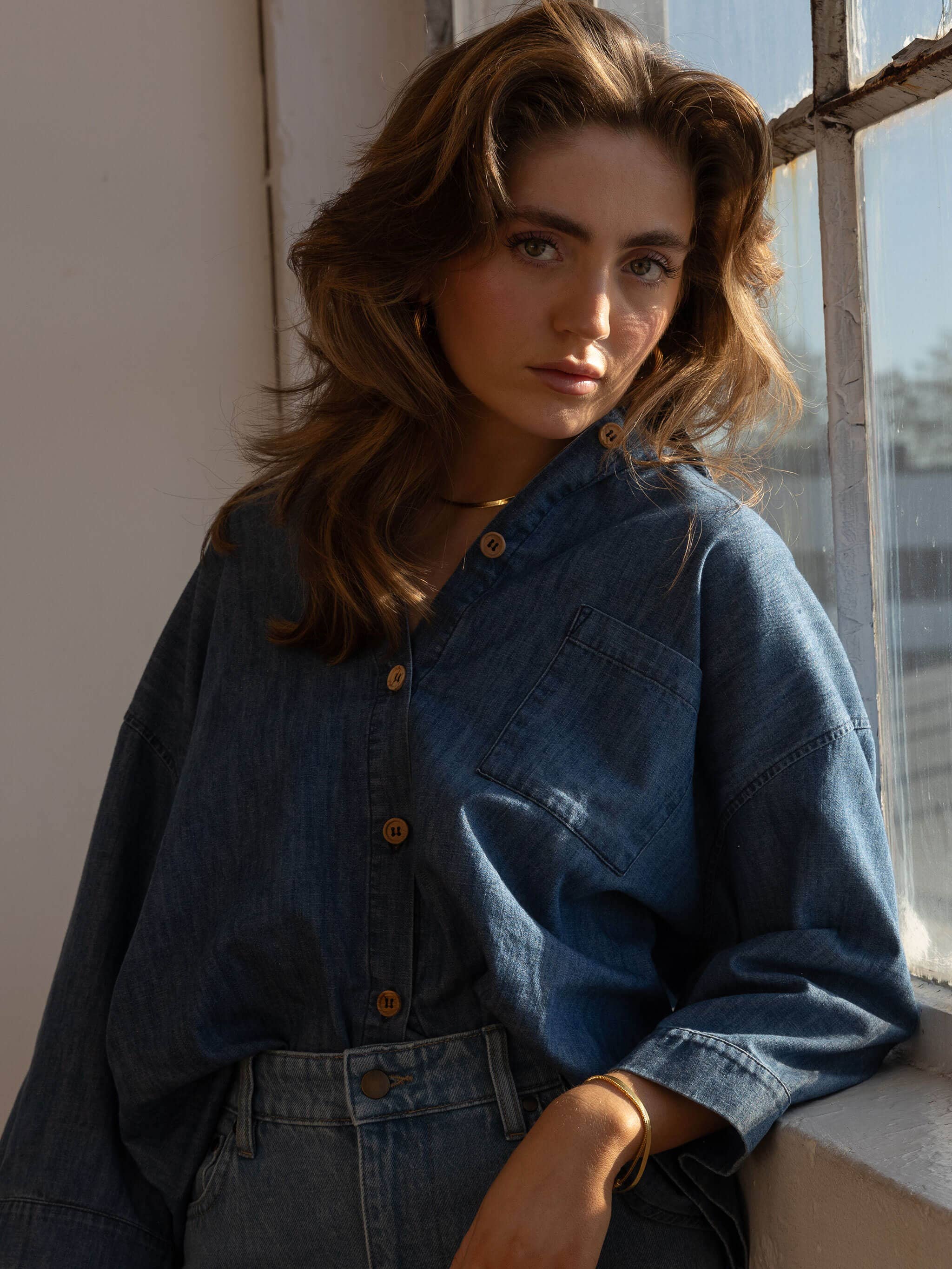 The Chambray Denim Shirt for wholesale on Faire0