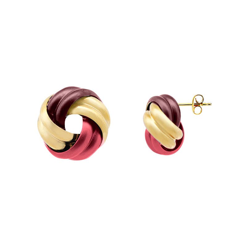 AMORINO SRL - Wholesale Knopjes/oorstekers - GEËMAILLEERDE KNOOP OORBELLEN - YNK24784B8182