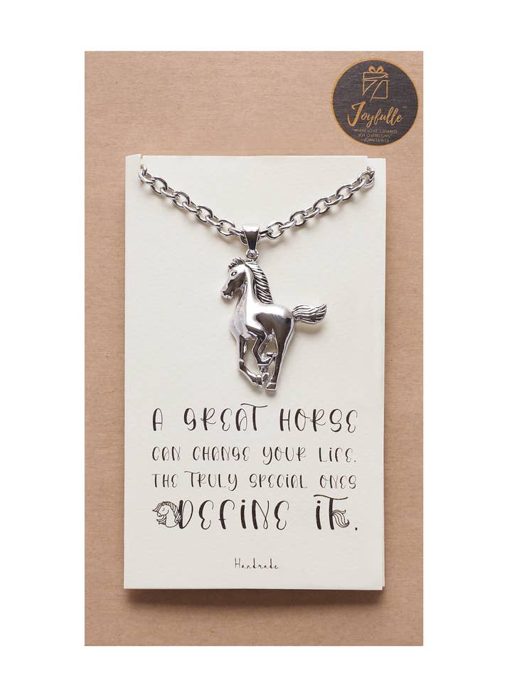 Joyfulle Brilynn Horse Pendant Necklace, Gifts for Women for wholesale by Quan Jewelry