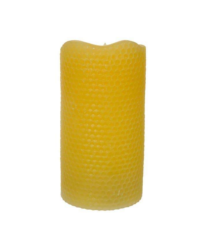 Kurt S. Adler, Inc. - Wholesale Flameless Candle - 4.25"BATTERY OPERATED LED HONEYCOMB CANDLE W/FLICKER4
