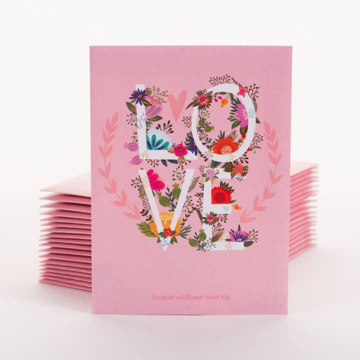 Bentley Seed Co. - Wholesale Love Card - LOVE - Bouquet Wildflower Seed Packets2