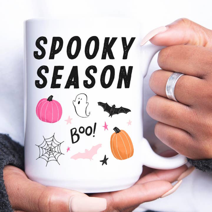15 oz Spooky Season Keramisk kaffemugg, Halloween mugg för wholesale av Amber Marie Design