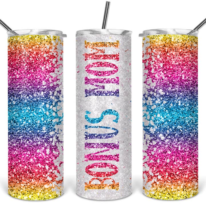 Rayures arc-en-ciel Mom Bonus - Vente en gros pour la vente par Goalie Mom Designs