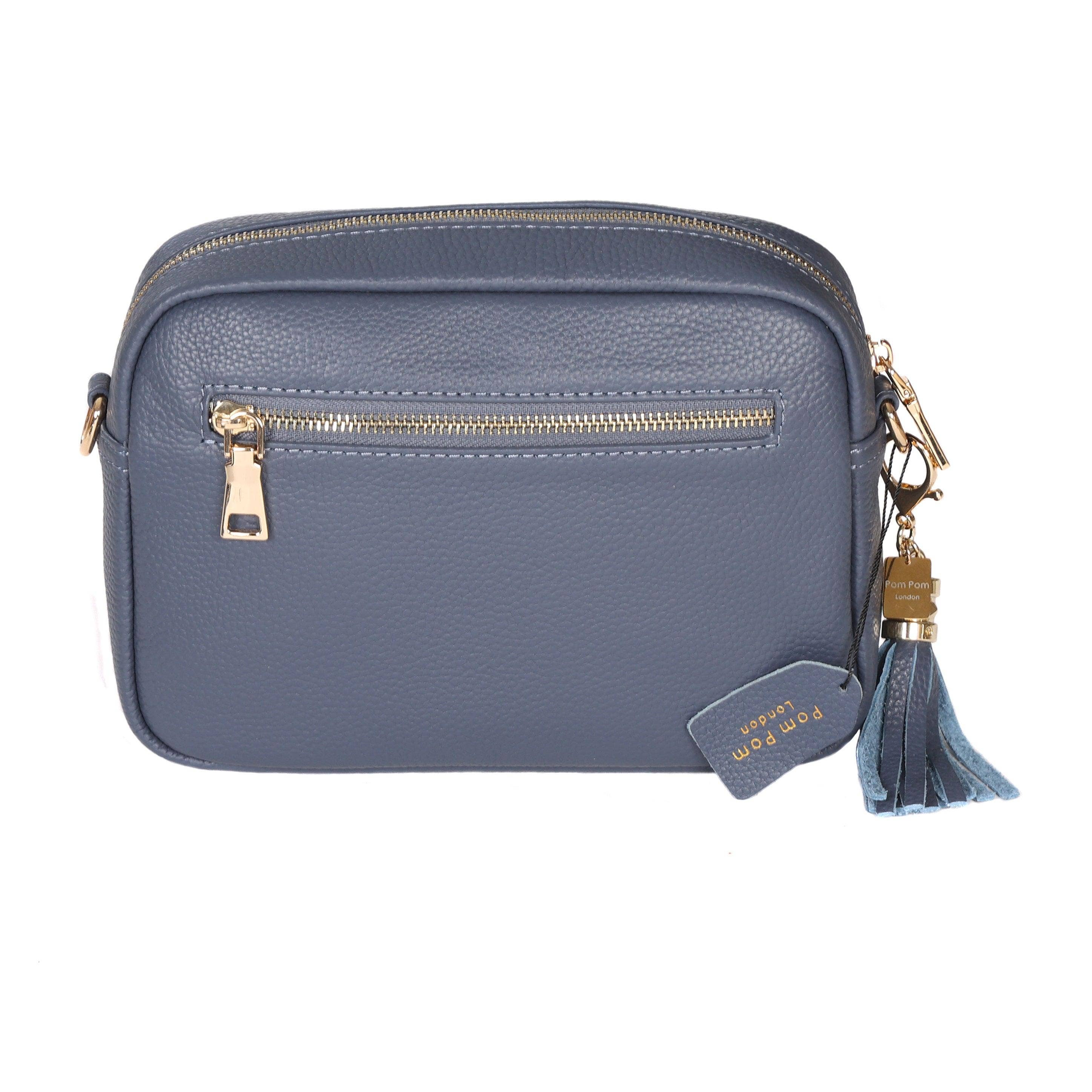 Pom Pom London – wholesale Crossbody bag – Women's – Pom Pom London City Bag Slate Blue3