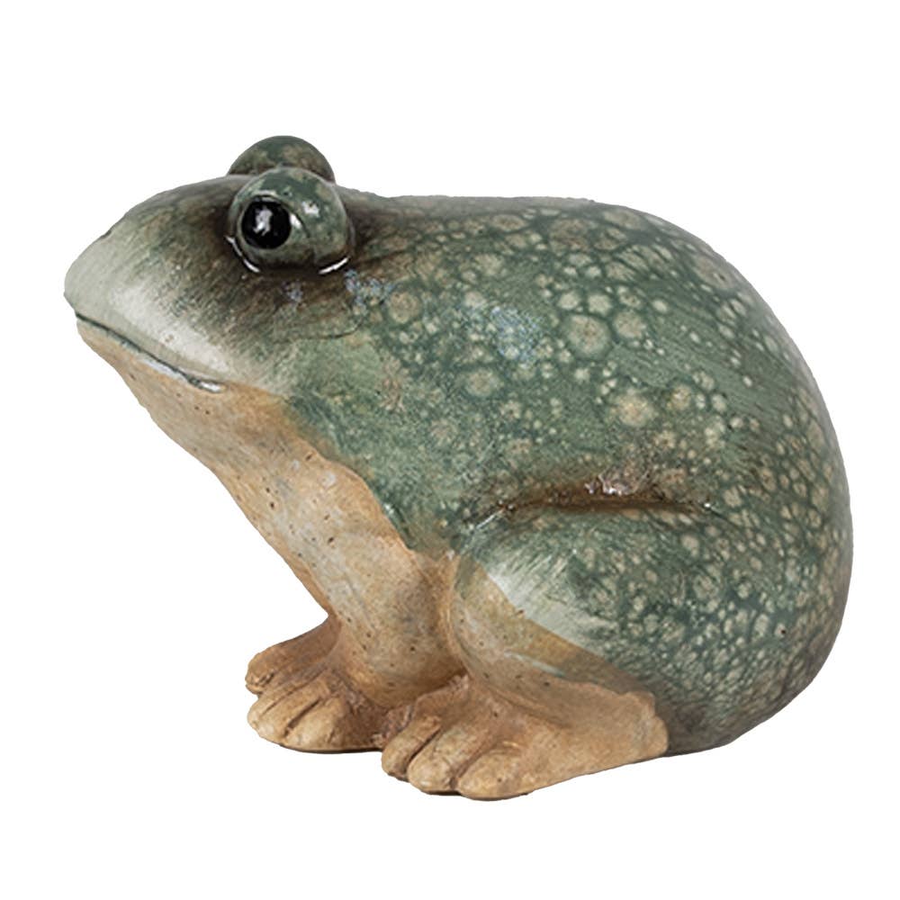 Clayre & Eef – wholesale Decorative figurine – Figurine Frog 9 cm Green Ceramic1