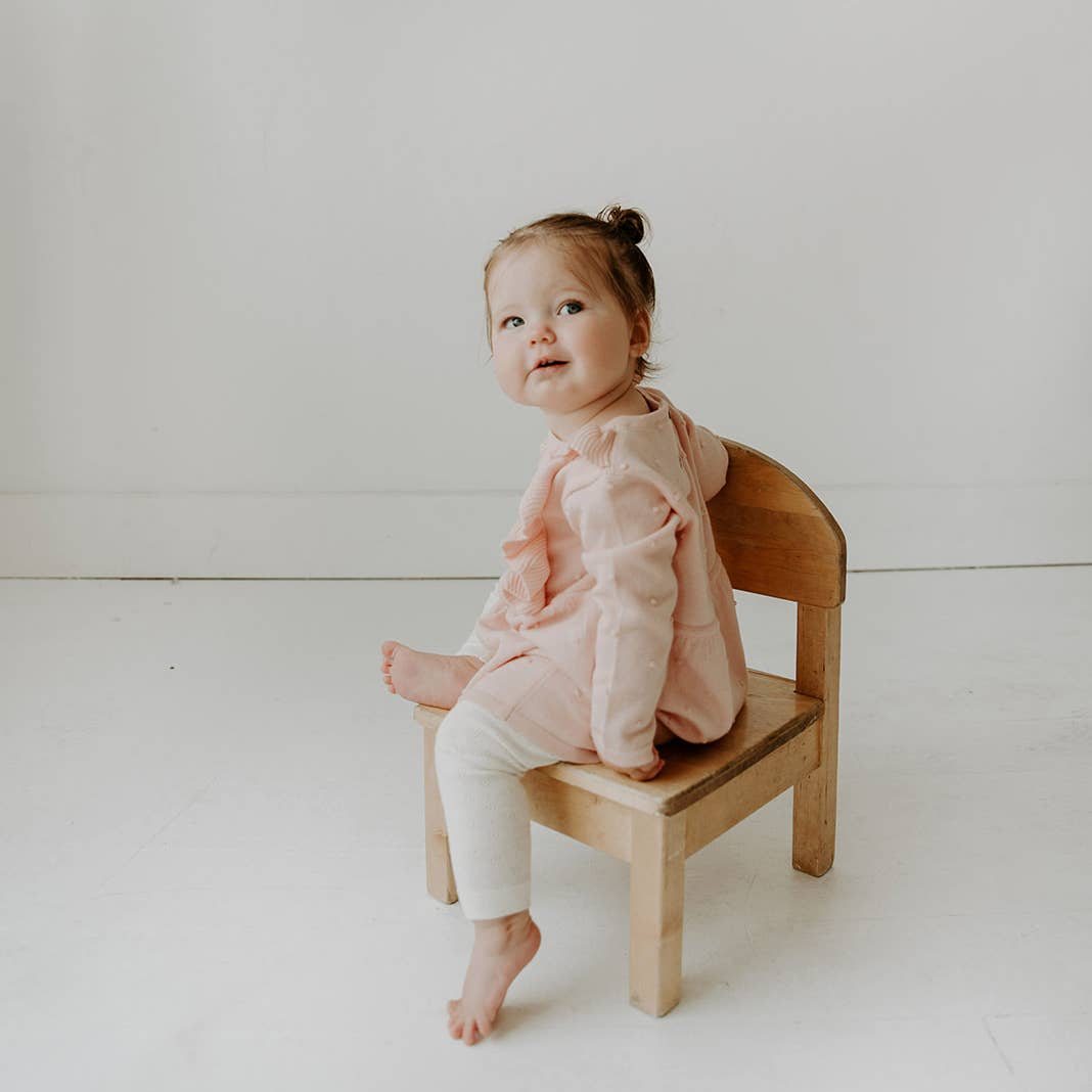 Viverano Organics - Wholesale Dress - Baby - Milan Ruffle Bobble Baby Sweater Knit Dress (Organic Cotton)4