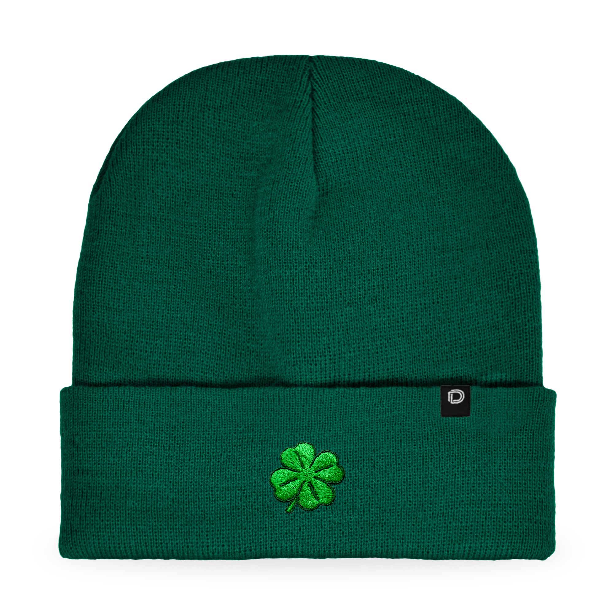 Dalix - Wholesale Beanie - Women's - Dalix Embroidered Clover Beanie Cap Cuffed Knit Hat Women0