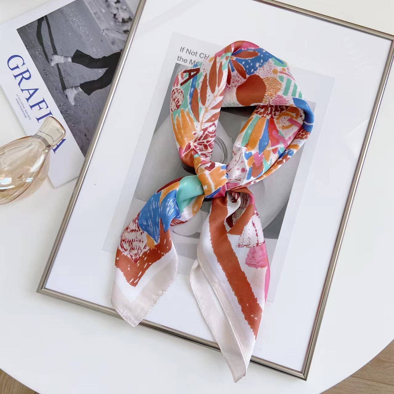 Marayn - Wholesale Scarf – Women's - Retro Chic 70cm Silk Scarf for Timeless Style24