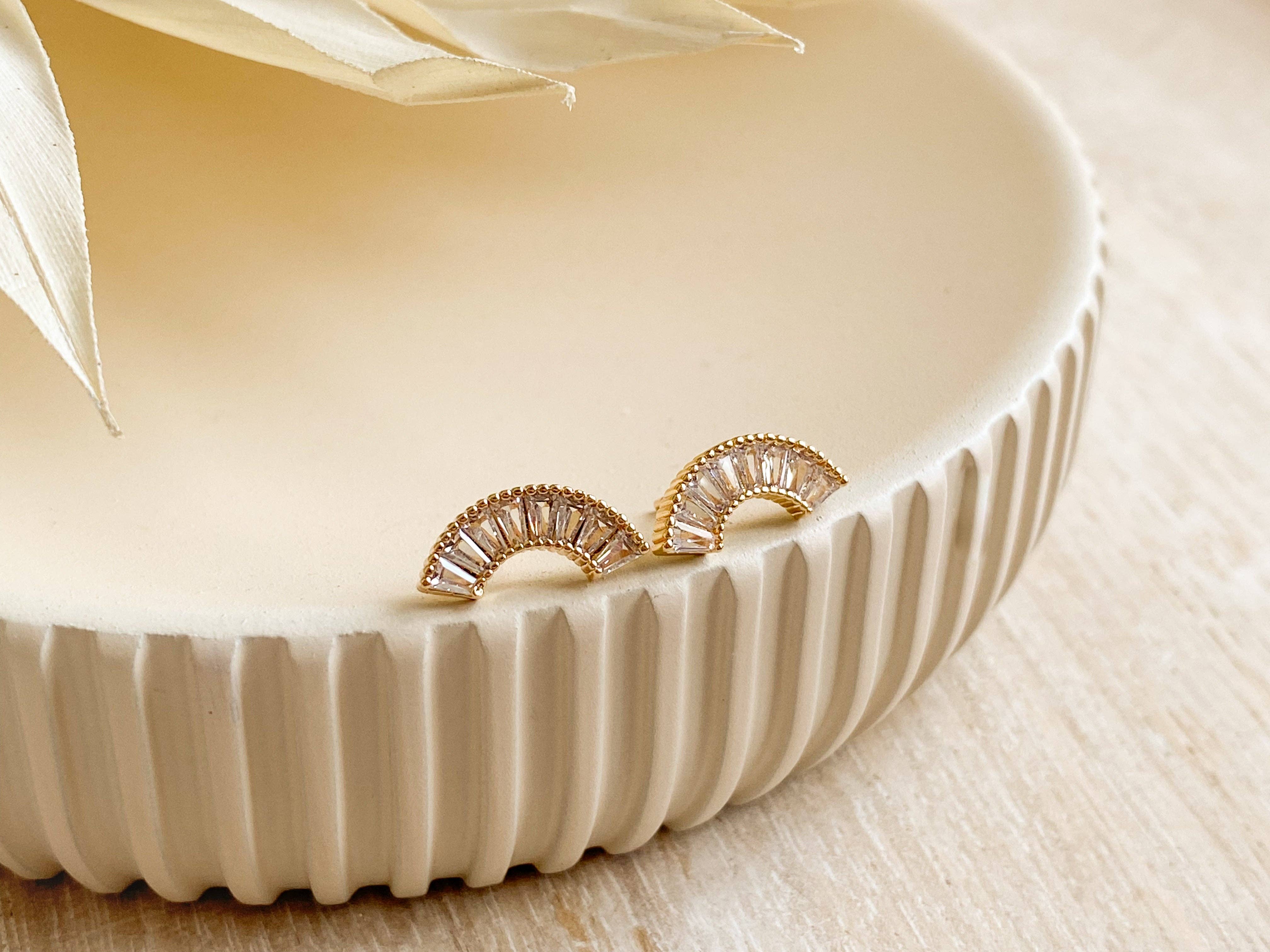 Agaveh girl – Engroshandel Ørestikkere – Tate Cubic Zirconia abstrakte guldbelagte nitter4