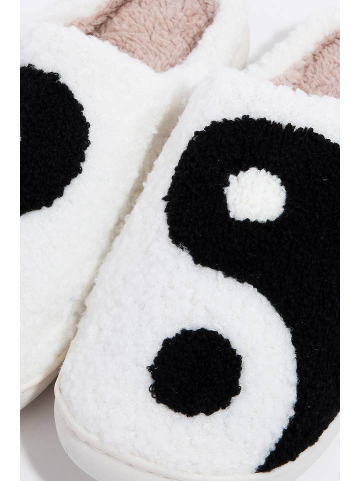 BWL Yin Yang Mønster Fuzzy Tøfler for engroshandel på Faire