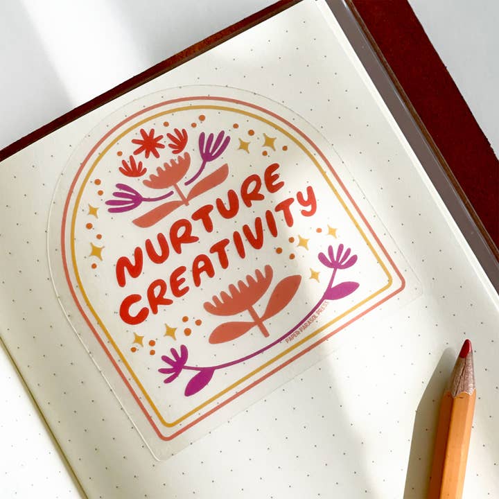 Paper Parasol Press - Wholesale Sticker - Nurture Creativity Clear Sticker2