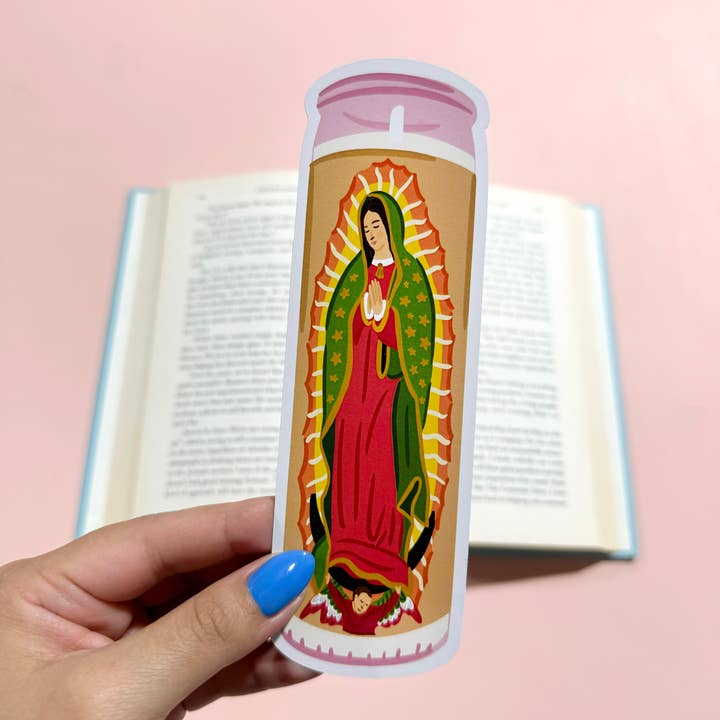 Virgencita Candle Die Cut Bookmark for wholesale by Bloomwolf Studio