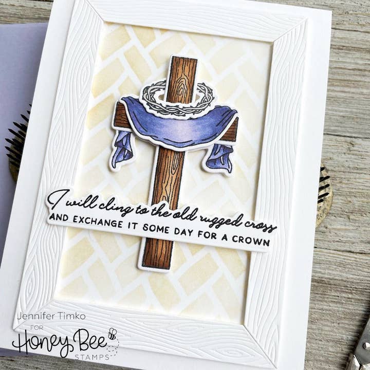 Honey Bee Stamps - Wholesale Rubber/Decorative Stamp - Old Rugged Cross - 6x8 Photopolymer Stamp Set5